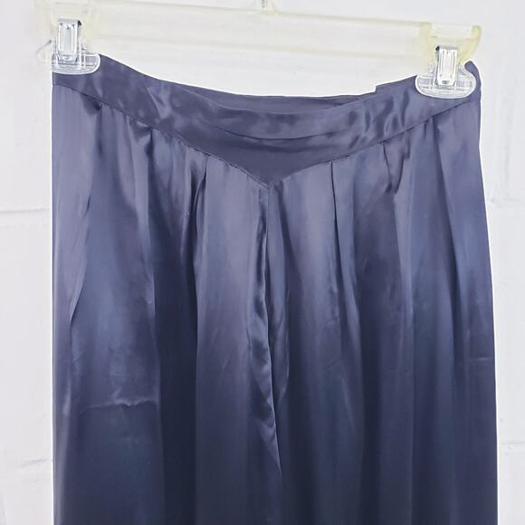 Mid-Century Silk Wide Leg Trouser Pants - Picture 3 of 7